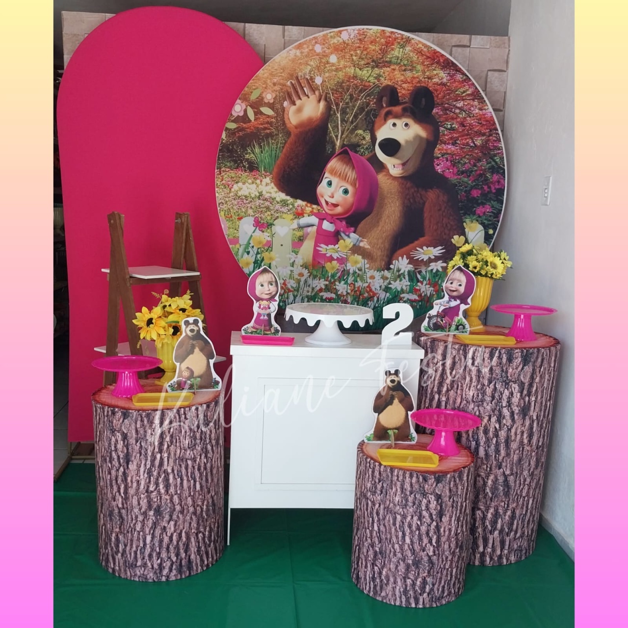  Masha E O Urso - Kit Diamante - Kaliane Festa Pegue e Monte