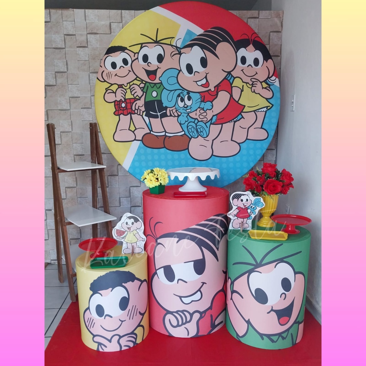 Turma da Mônica Menina 2 - Kit Prata - Kaliane Festa Pegue e Monte
