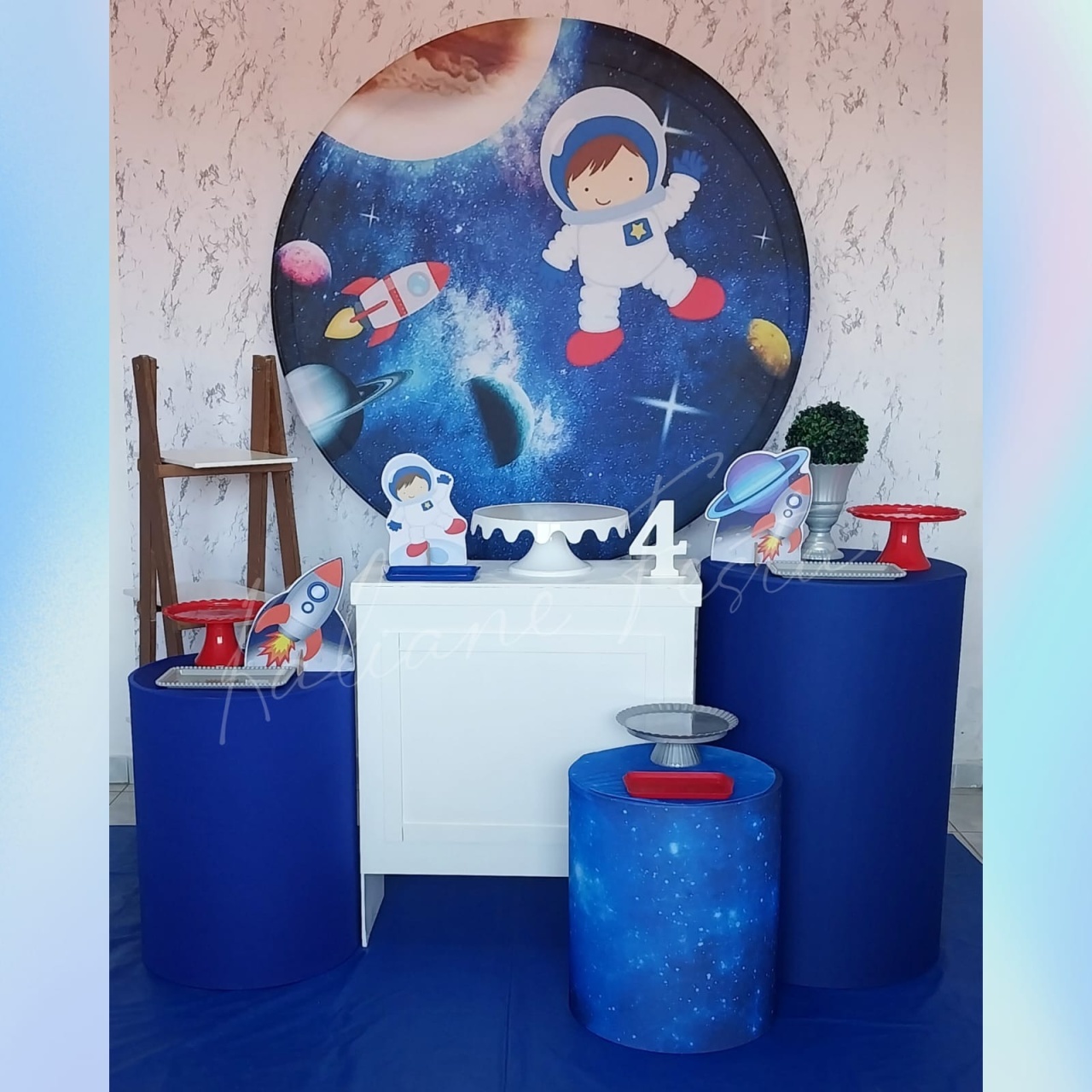 Astronauta Azul  - Kit Ouro - Kaliane Festa Pegue e Monte