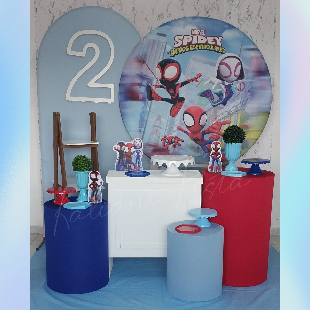 Spidery Amigos Espetaculares - Kit Diamante Com Numeração - Kaliane Festa Pegue e Monte