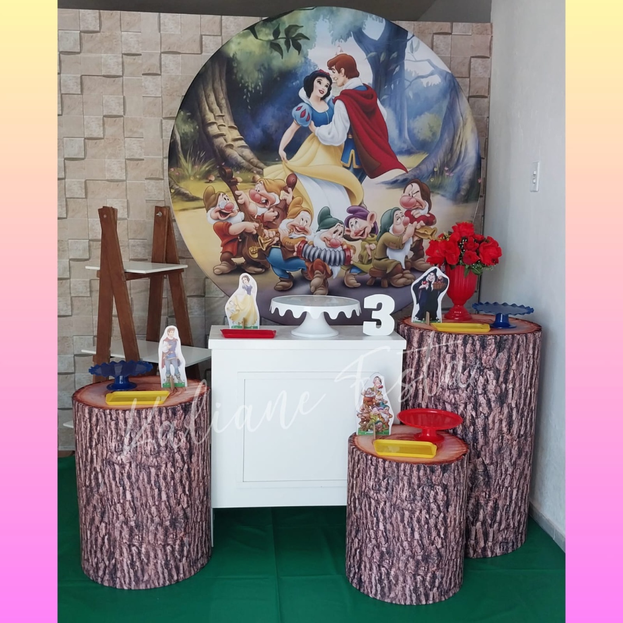 Branca de Neve  - Kit Ouro - Kaliane Festa Pegue e Monte