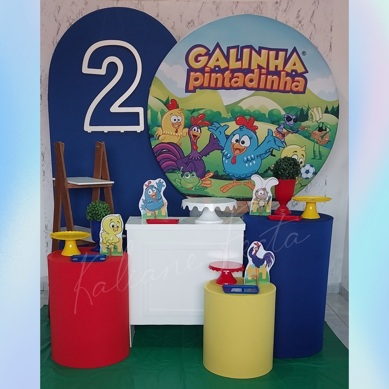 Galinha Pintadinha - Kit Diamante Com Numeração - Kaliane Festa Pegue e Monte