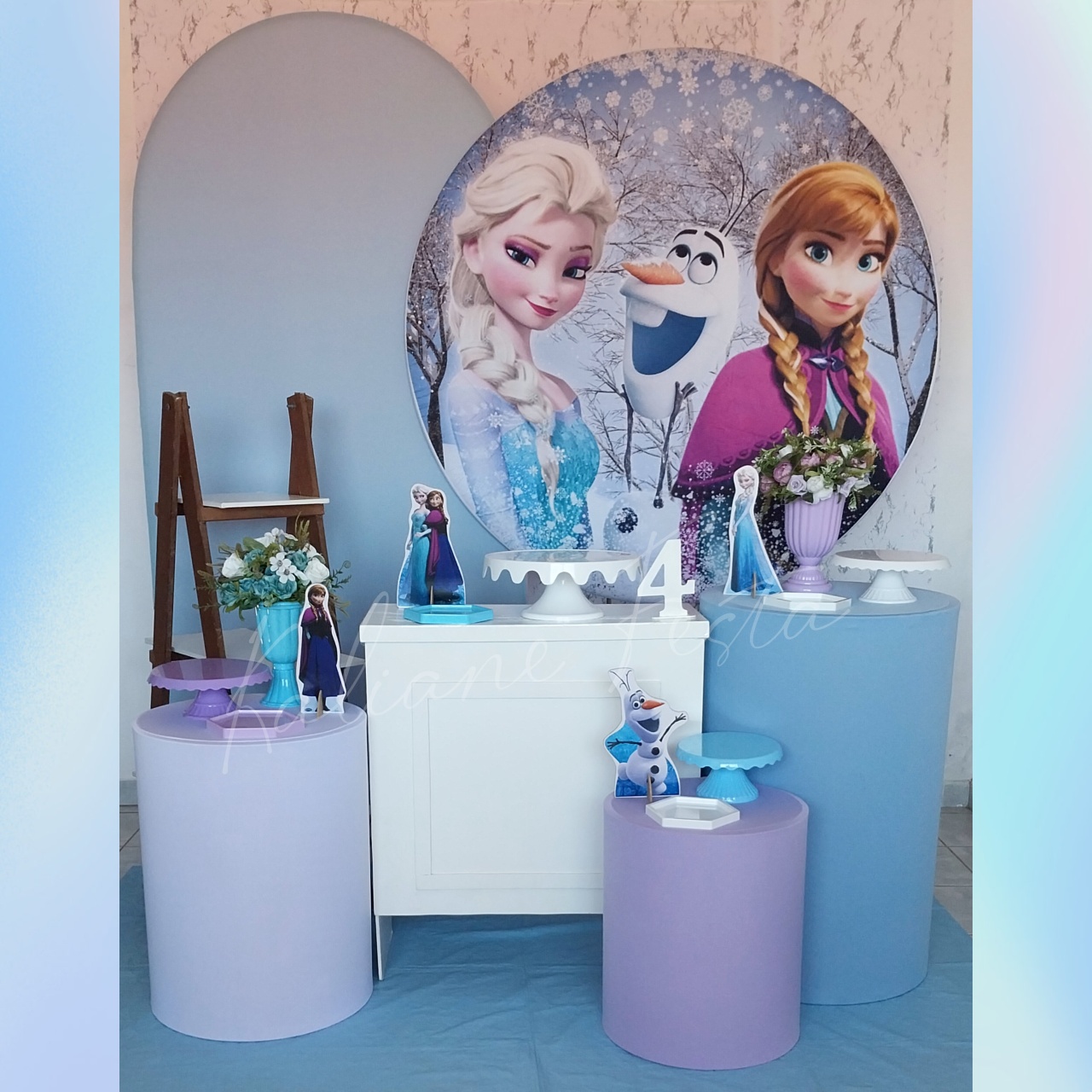 Frozen Branco - Kit Diamante - Kaliane Festa Pegue e Monte