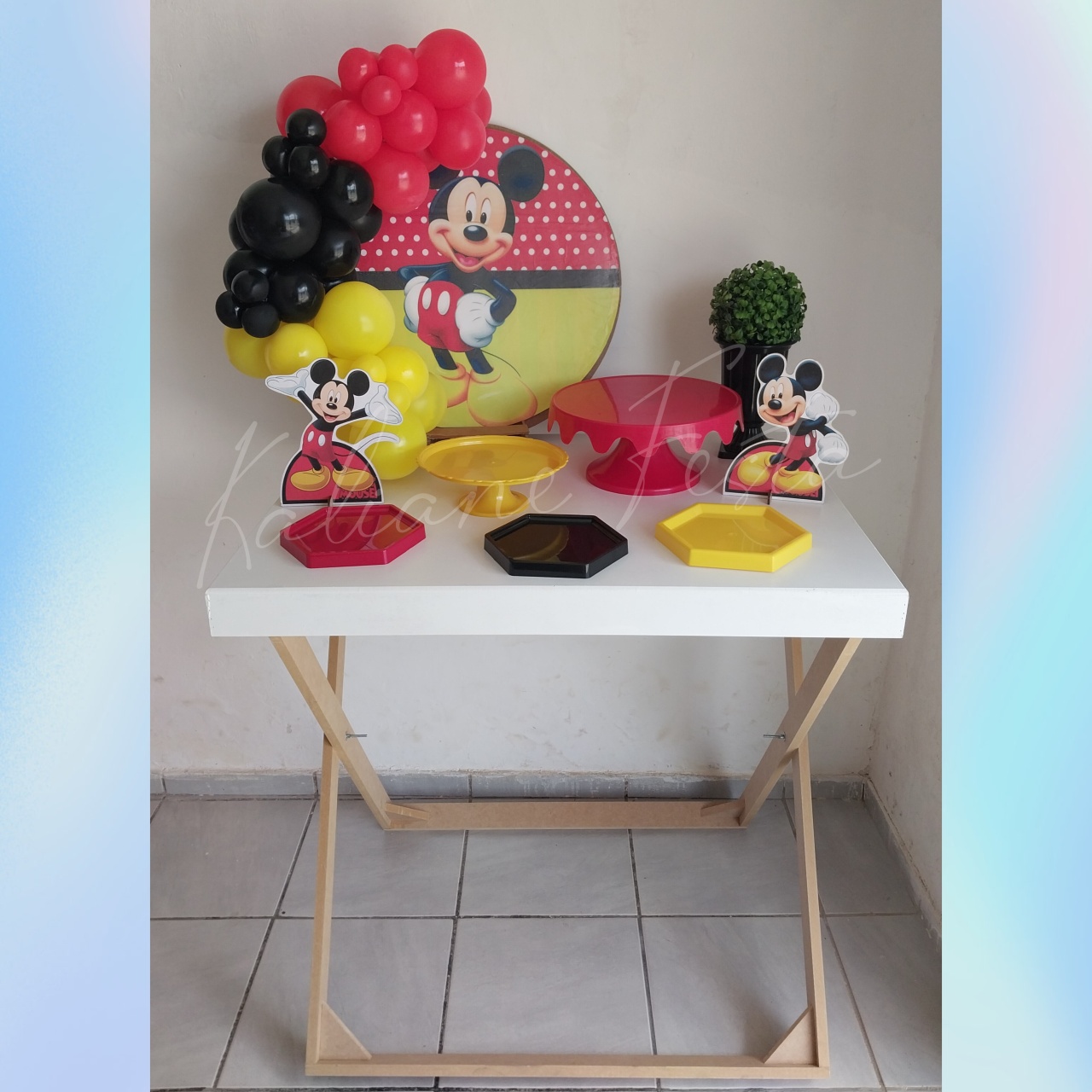 Minikit Festa Na Mesa Mickey - Kaliane Festa Pegue e Monte
