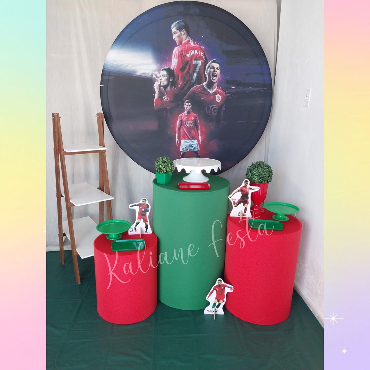  Cristiano Ronaldo - Kit Prata - Kaliane Festa Pegue e Monte