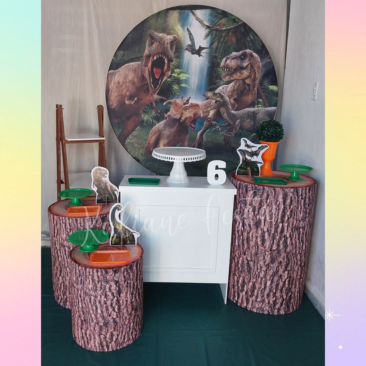 Dinossauro - Kit Ouro - Kaliane Festa Pegue e Monte