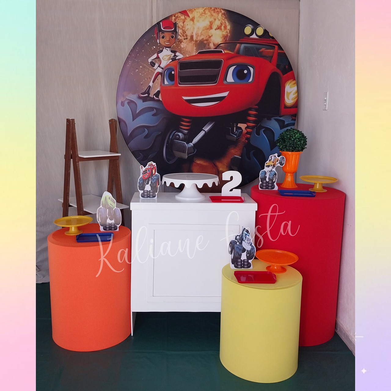 Blaze Monster Machine - Kit Ouro - Kaliane Festa Pegue e Monte