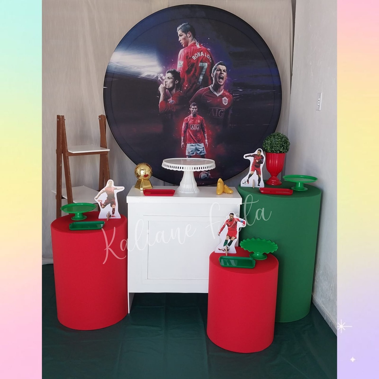 Cristiano Ronaldo - Kit Ouro - Kaliane Festa Pegue e Monte