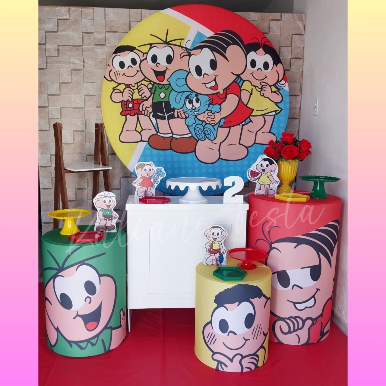 Turma da Mônica Menina 2 - Kit Ouro - Kaliane Festa Pegue e Monte