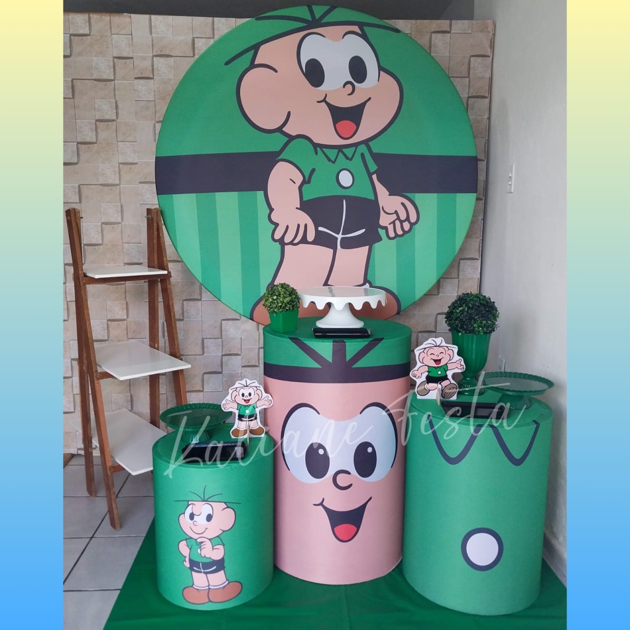 Cebolinha - Kit Prata - Kaliane Festa Pegue e Monte