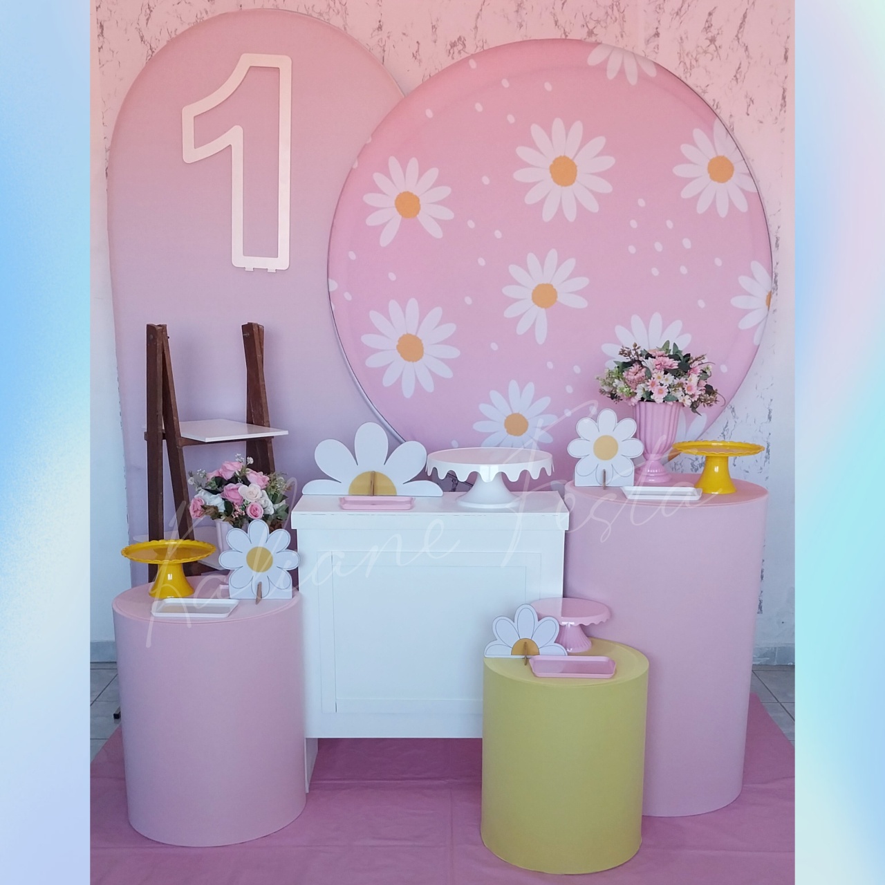 Margaridas Aniversário - Kit Diamante Com Numeração  - Kaliane Festa Pegue e Monte