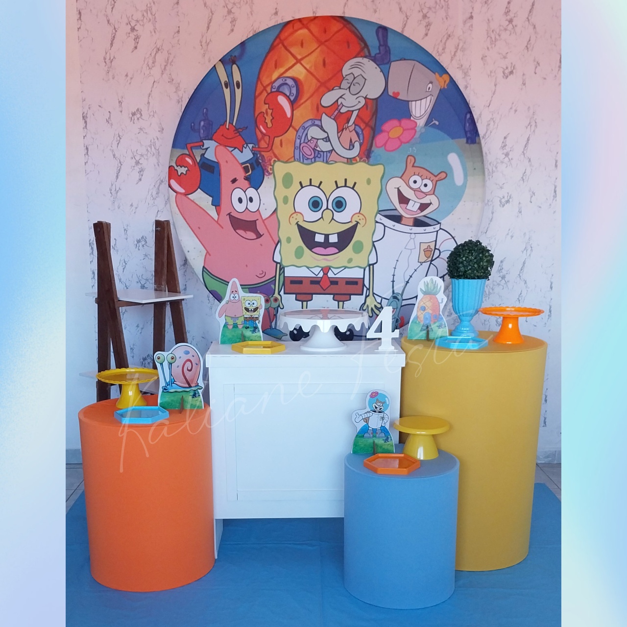 Bob Esponja - Kit Ouro - Kaliane Festa Pegue e Monte