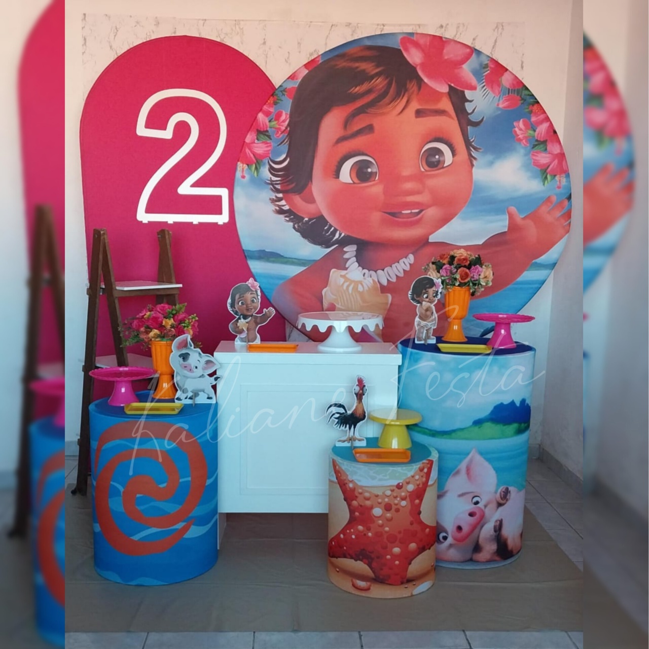 Moana Baby - Kit Diamante Com Numeração - Kaliane Festa Pegue e Monte
