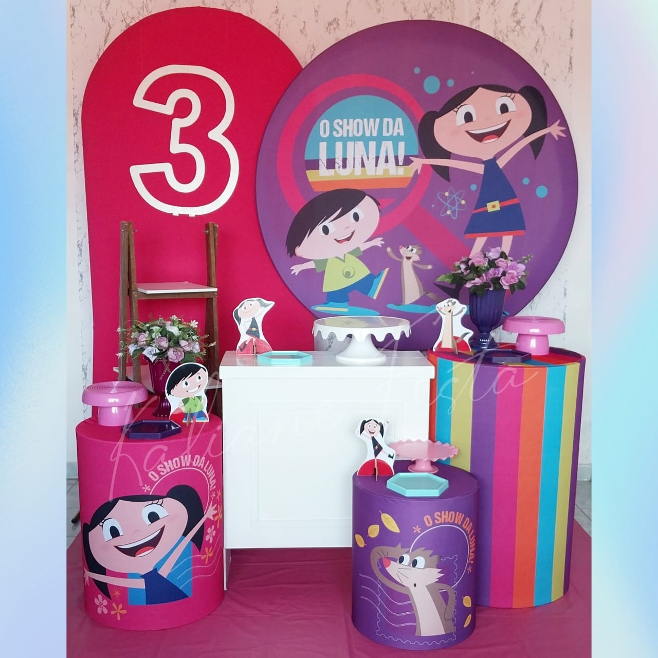 O Show da Luna - Kit Diamante Com Numeração de Painel - Kaliane Festa Pegue e Monte