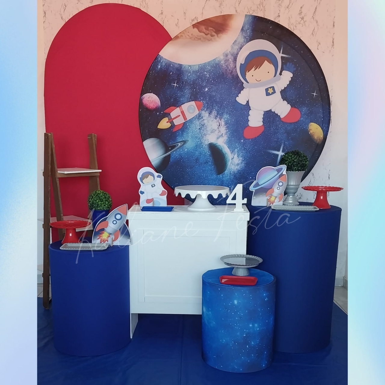 Astronauta Azul - Kit Diamante - Kaliane Festa Pegue e Monte