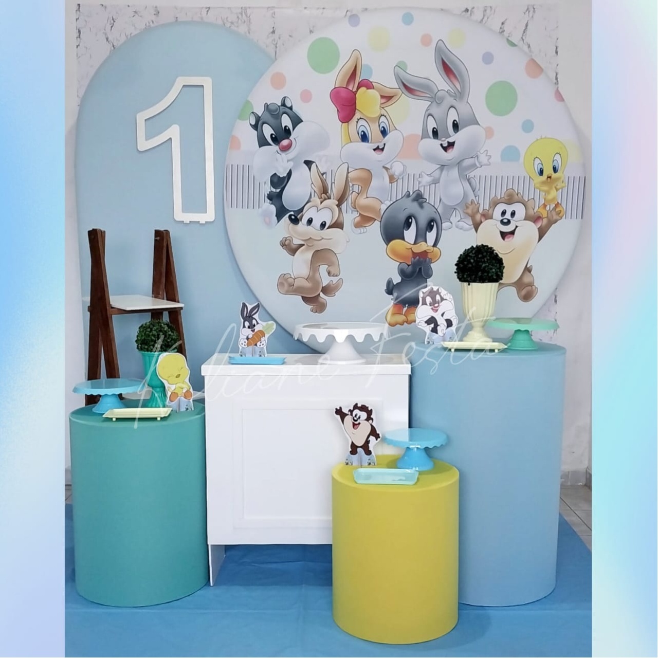 Baby Loones Tunes - Kit Diamante Com Numeração - Kaliane Festa Pegue e Monte