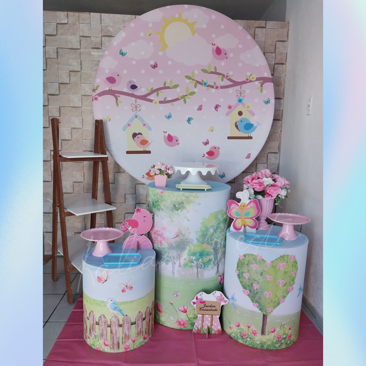 Jardim Encantado 1 - Kit Prata - Kaliane Festa Pegue e Monte