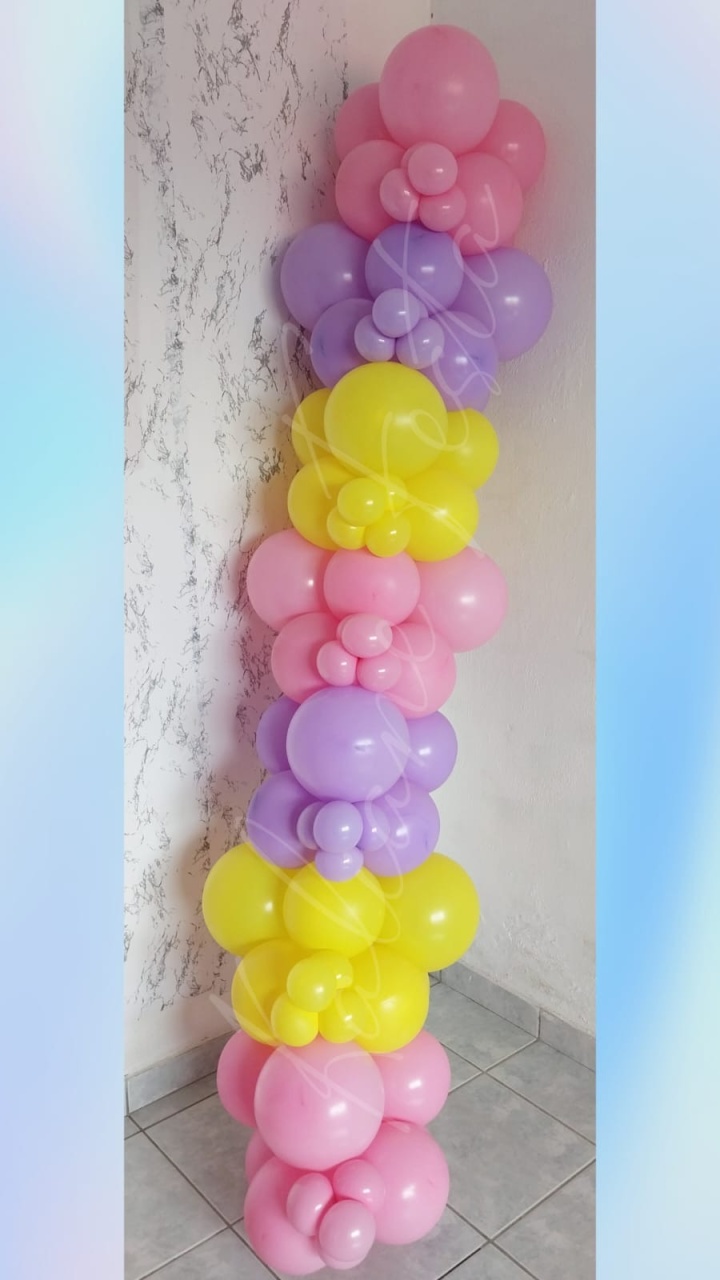 Arco de Balões Delivery Em Blocos Meninas Médio  - Kaliane Festa Pegue e Monte