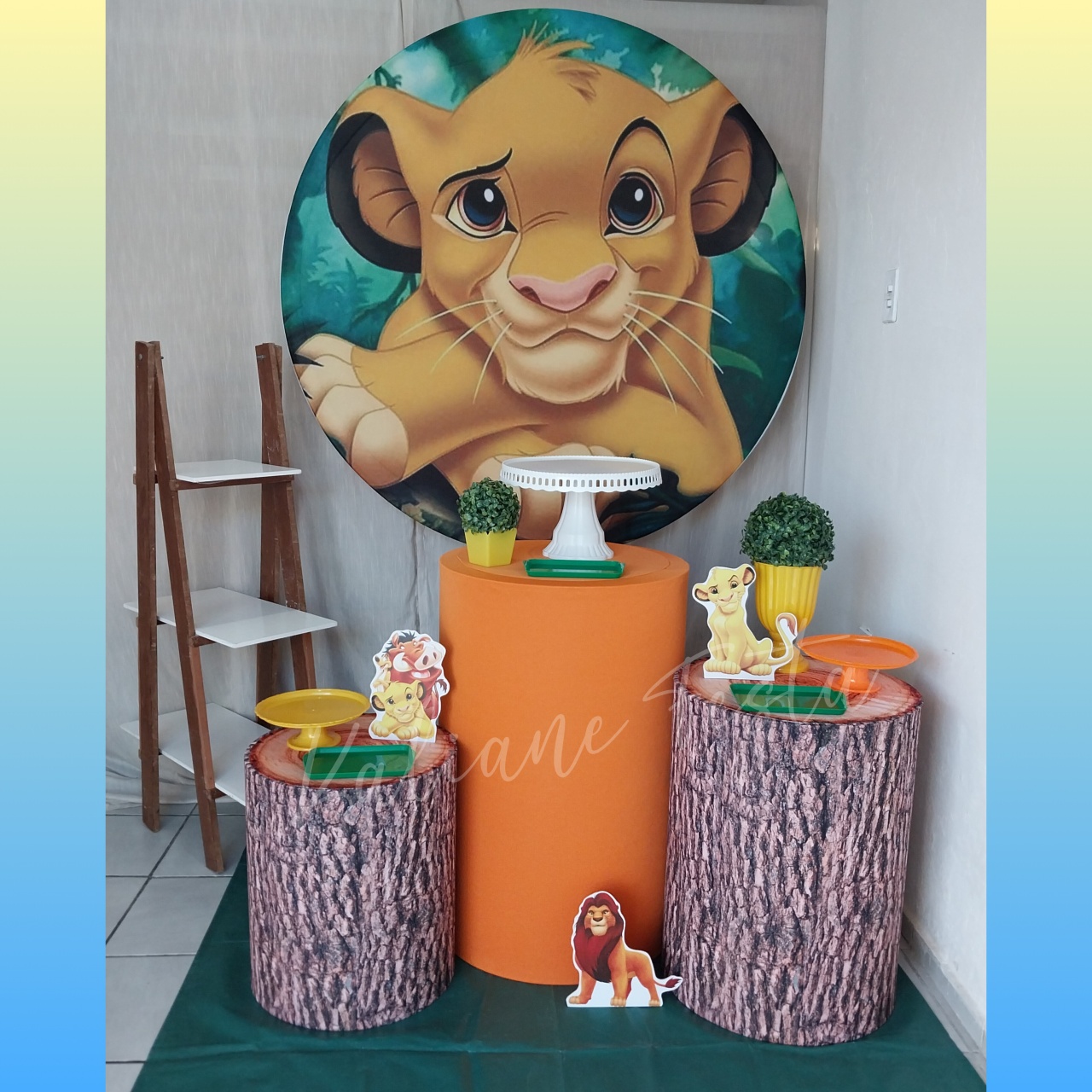 O Rei Leão 2 Laranja - Kit Prata - Kaliane Festa Pegue e Monte