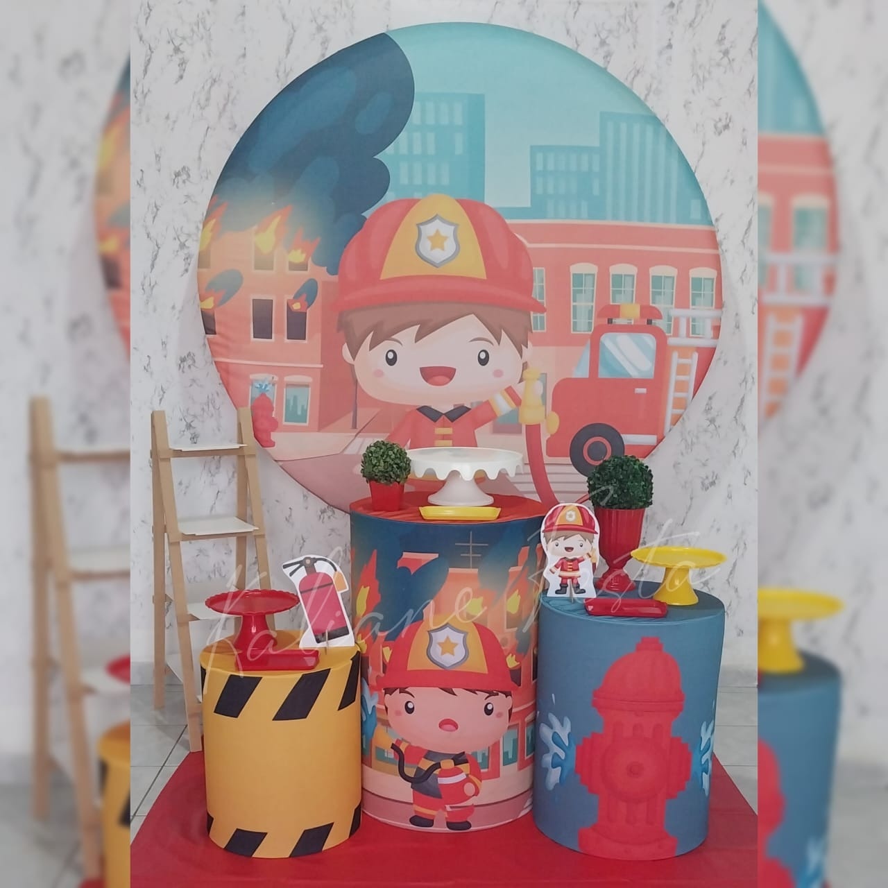 Bombeiros  - Kit Prata - Kaliane Festa Pegue e Monte