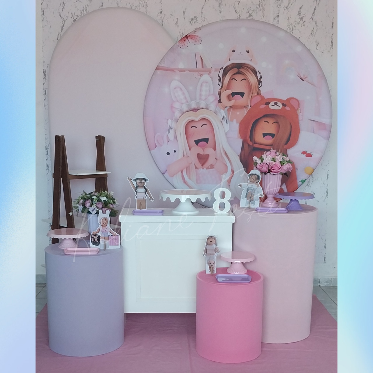 Roblox Menina Rosa - Kit Diamante - Kaliane Festa Pegue e Monte