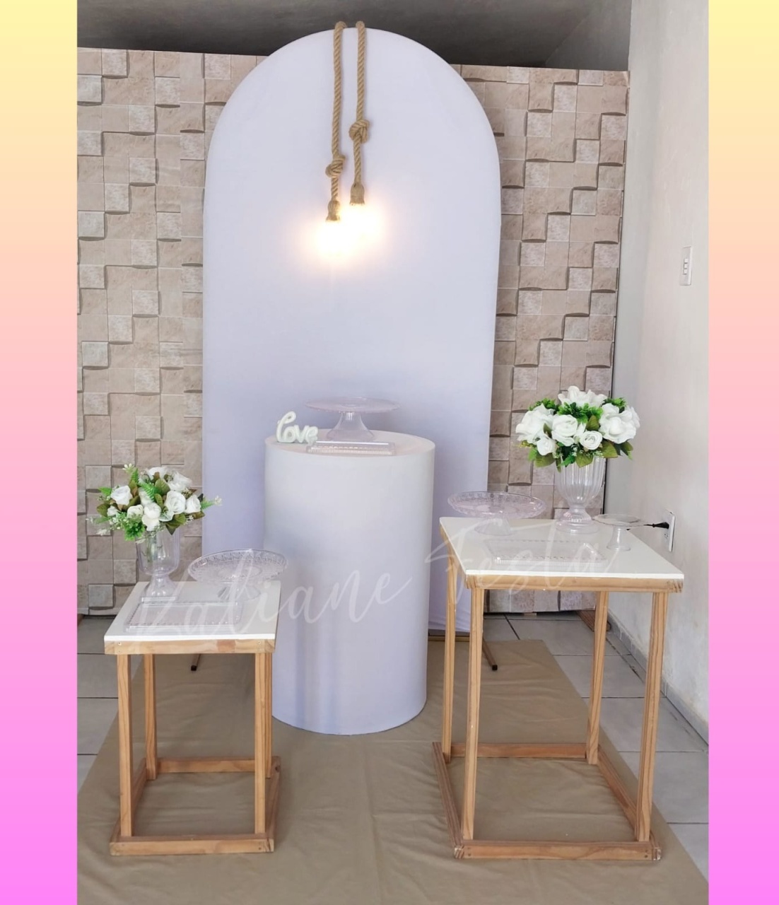 Branco E Cristal ( Casamento - Kit Elegance Luzes - Kaliane Festa Pegue e Monte