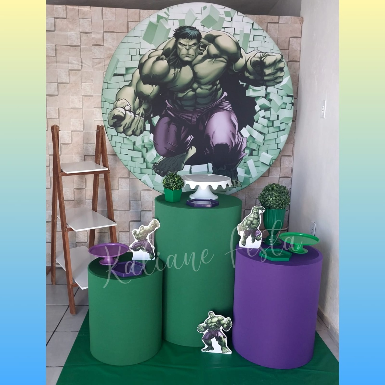 Hulk  - Kit Prata - Kaliane Festa Pegue e Monte