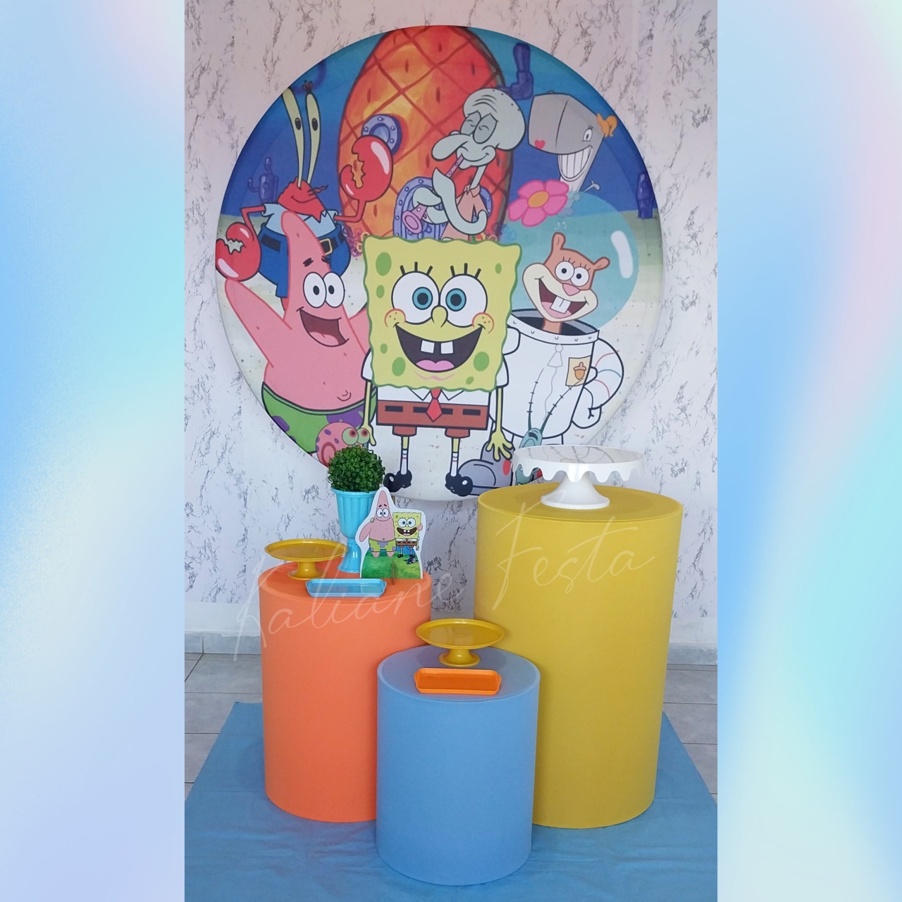  Bob Esponja - Kit Bronze - Kaliane Festa Pegue e Monte