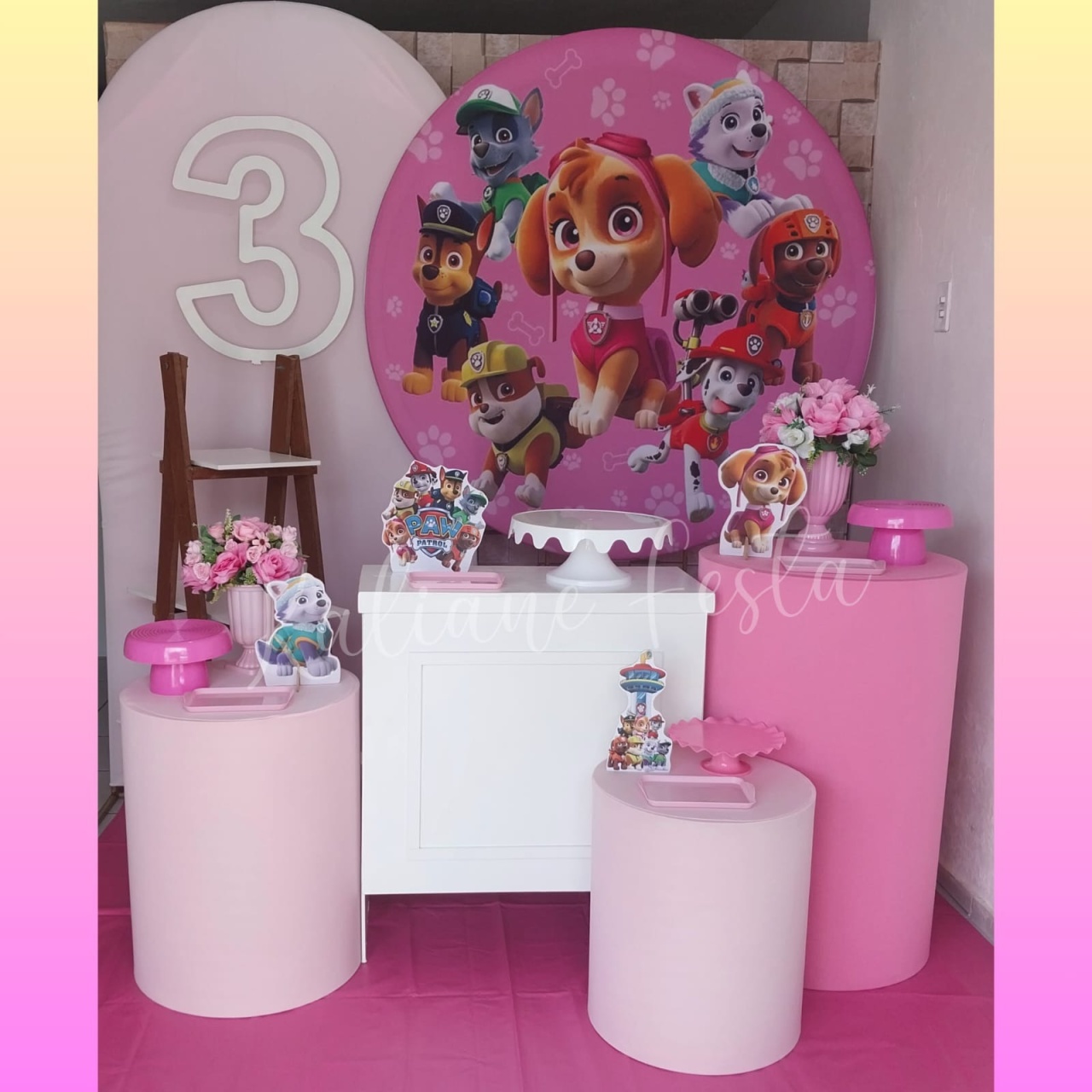Patrulha Canina Menina - Kit Diamante - Kaliane Festa Pegue e Monte