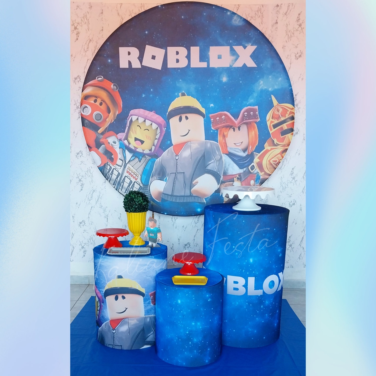 Roblox Azul - Kit Bronze - Kaliane Festa Pegue e Monte