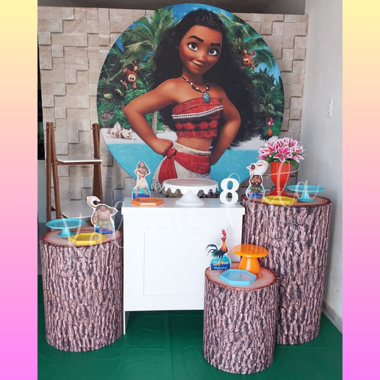 Moana  - Kit Ouro - Kaliane Festa Pegue e Monte