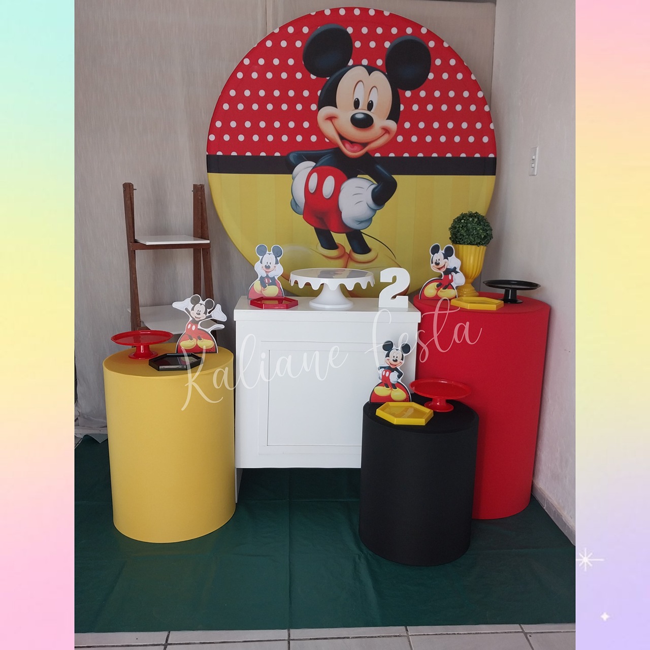 Mickey - Kit Ouro - Kaliane Festa Pegue e Monte