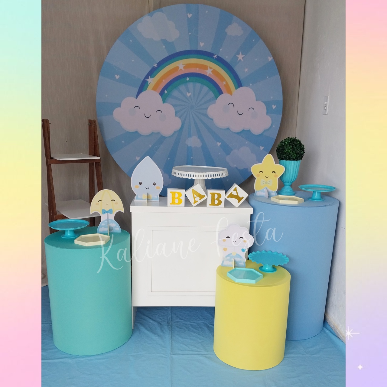  Arco Íris Menino - Kit Ouro - Kaliane Festa Pegue e Monte