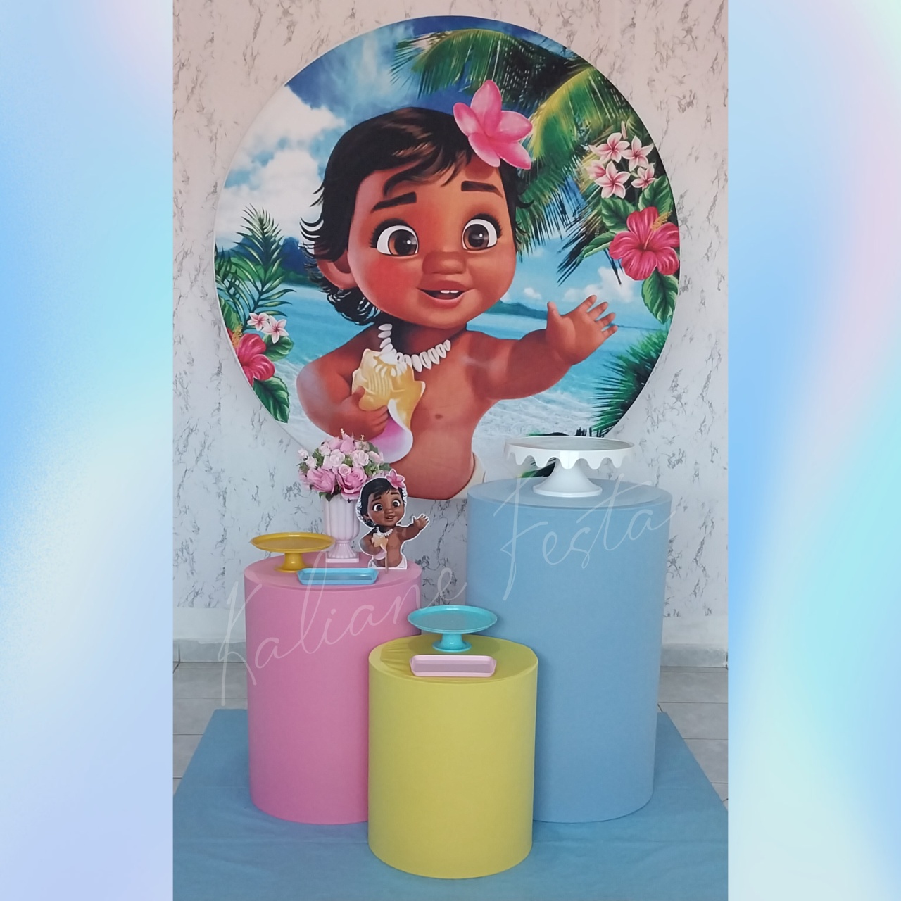  Moana Baby Pink - Kit Bronze - Kaliane Festa Pegue e Monte