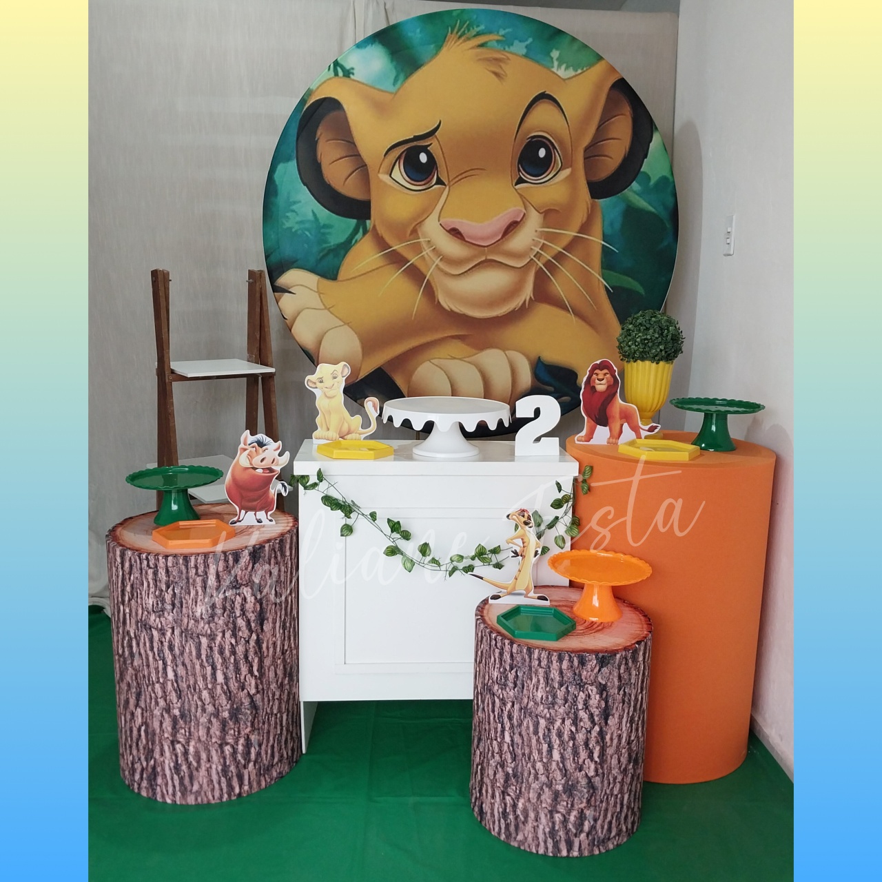  O Rei Leão 2 Laranja - Kit Ouro - Kaliane Festa Pegue e Monte