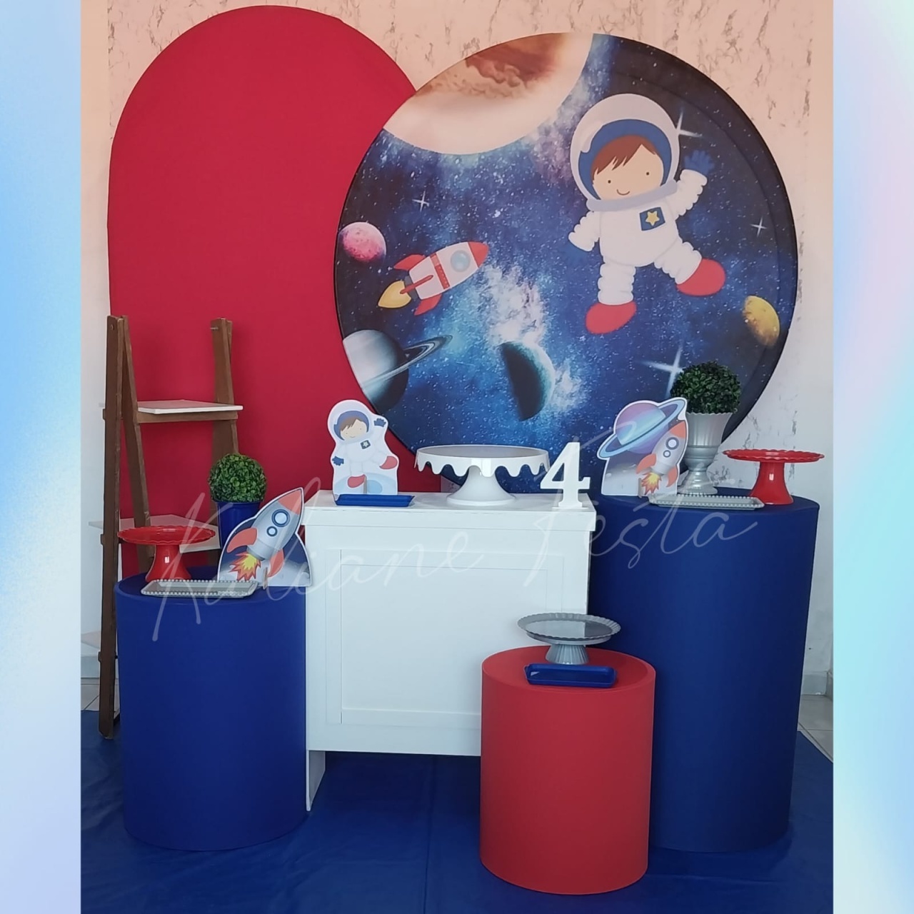 Astronauta Vermelho - Kit Diamante  - Kaliane Festa Pegue e Monte
