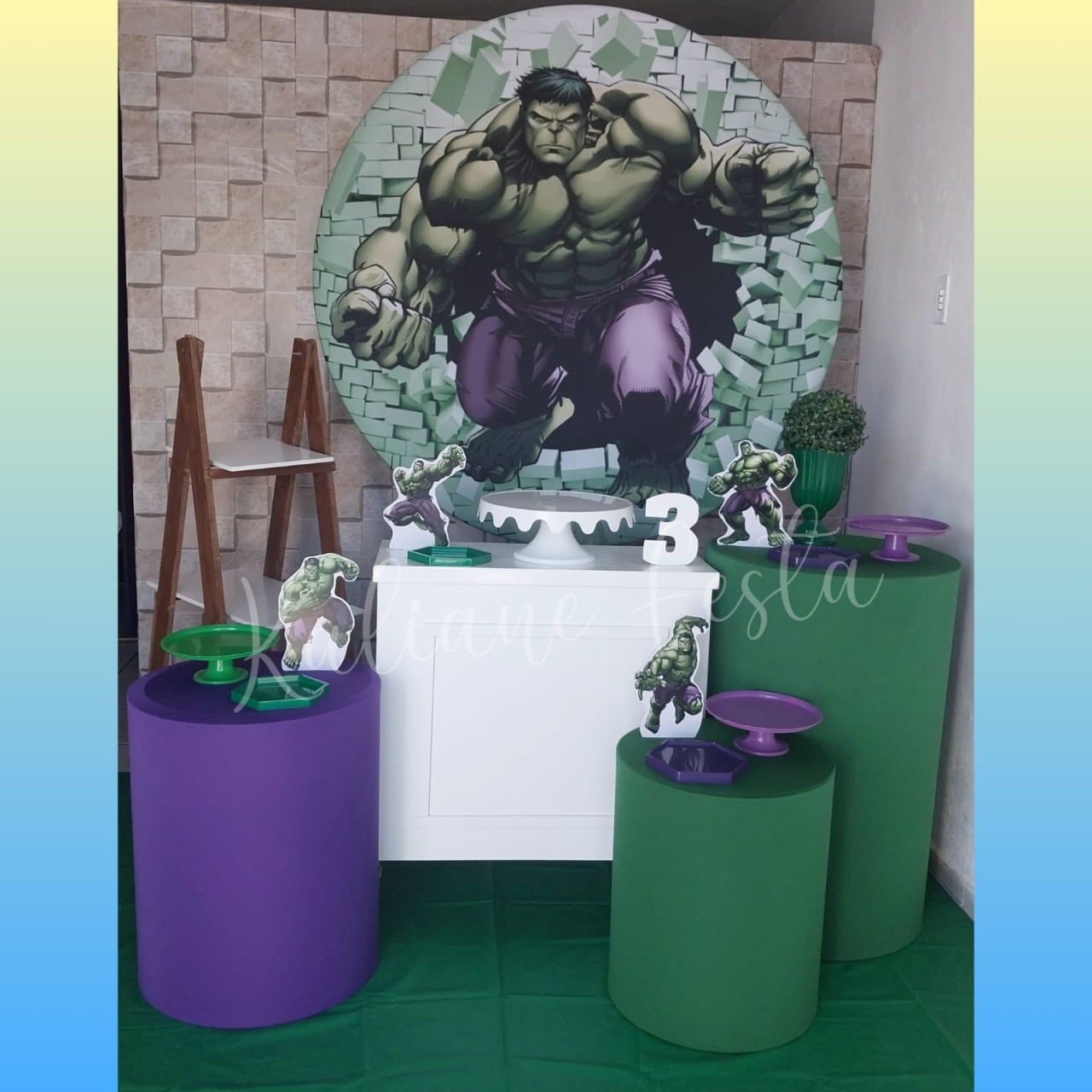Hulk - Kit Ouro - Kaliane Festa Pegue e Monte