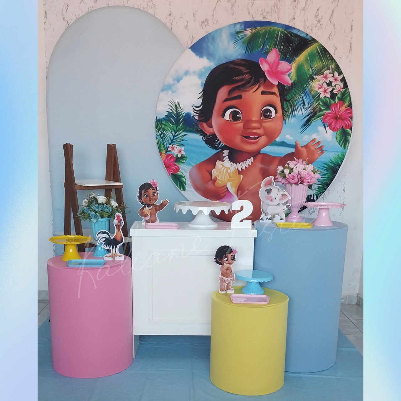 Moana Baby - Kit Diamante - Kaliane Festa Pegue e Monte