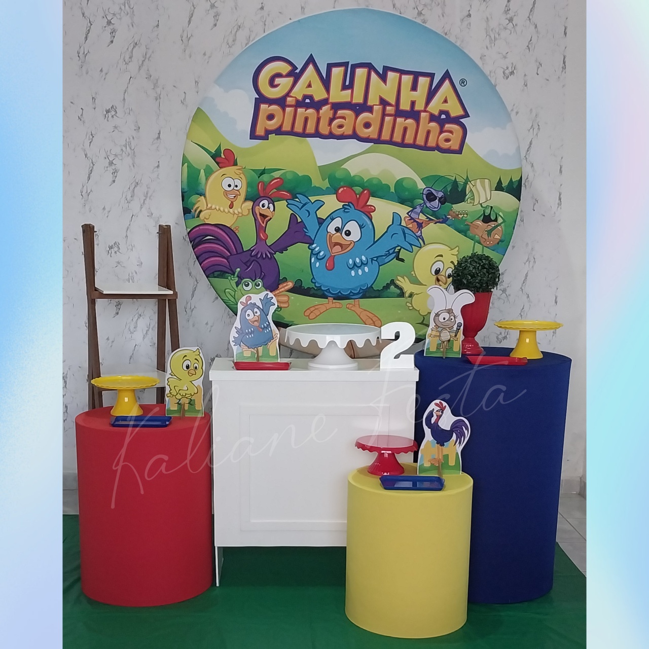 Galinha Pintadinha - Kit Ouro - Kaliane Festa Pegue e Monte
