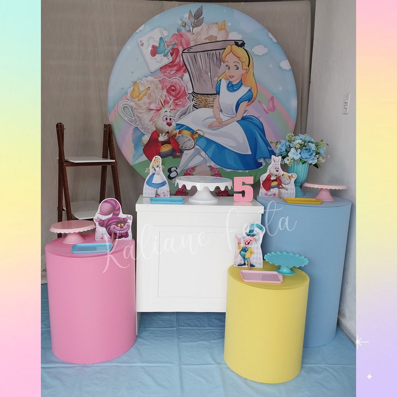  Alice No País das Maravilhas  - Kit Ouro - Kaliane Festa Pegue e Monte