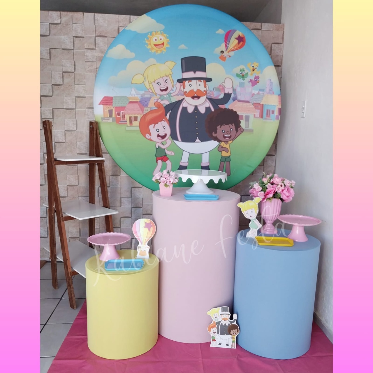  Mundo Bita Menina - Kit Prata - Kaliane Festa Pegue e Monte