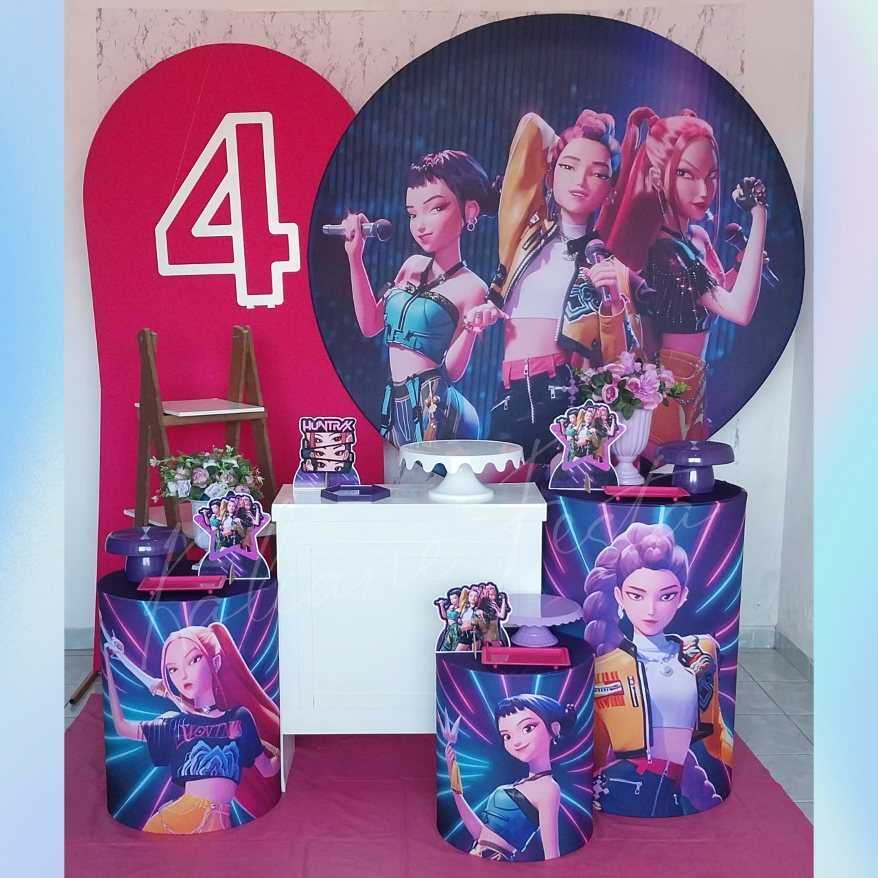 Kpop Huntrix - Kit Diamante Com Numeração  - Kaliane Festa Pegue e Monte