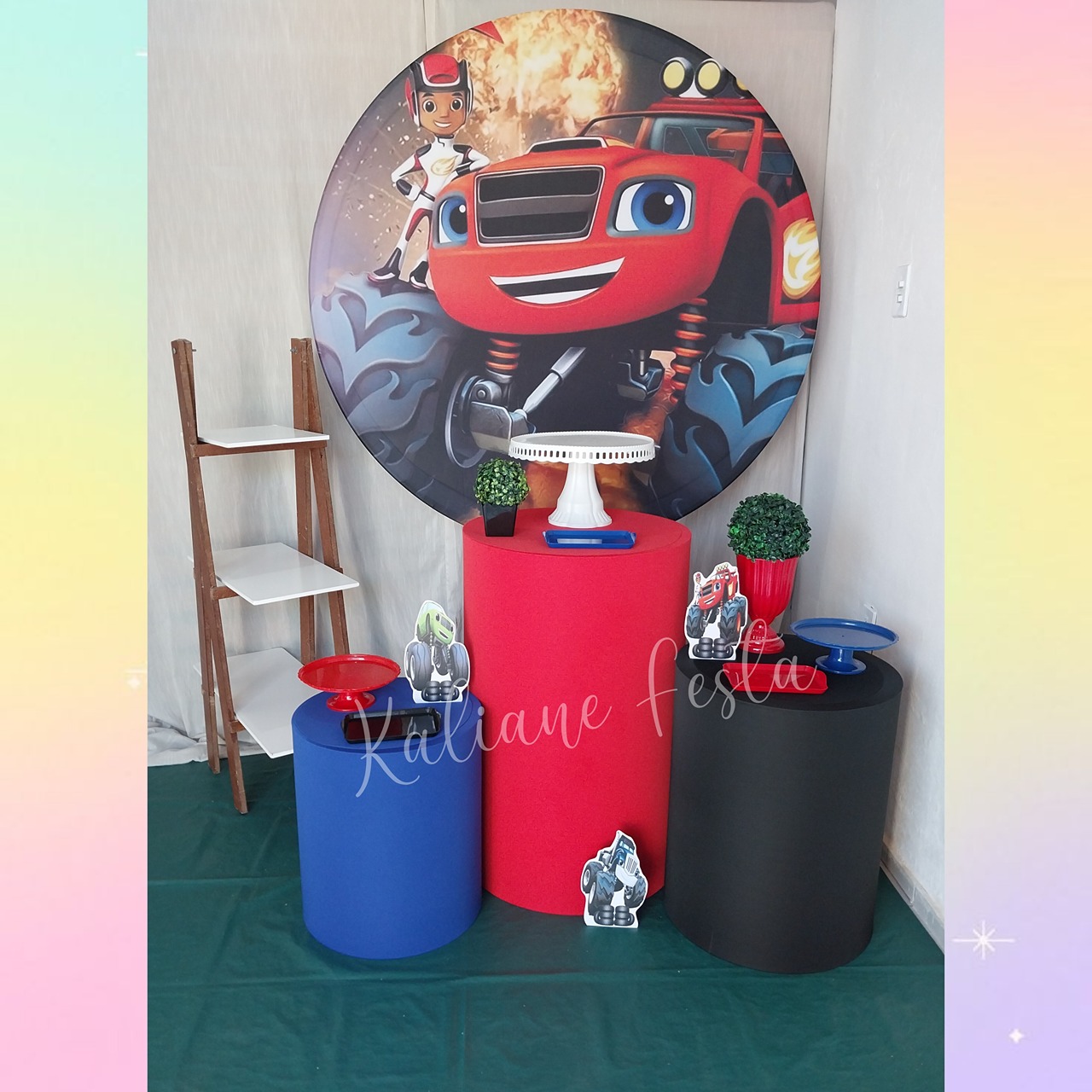  Blaze Monster Machine - Kit Prata - Kaliane Festa Pegue e Monte