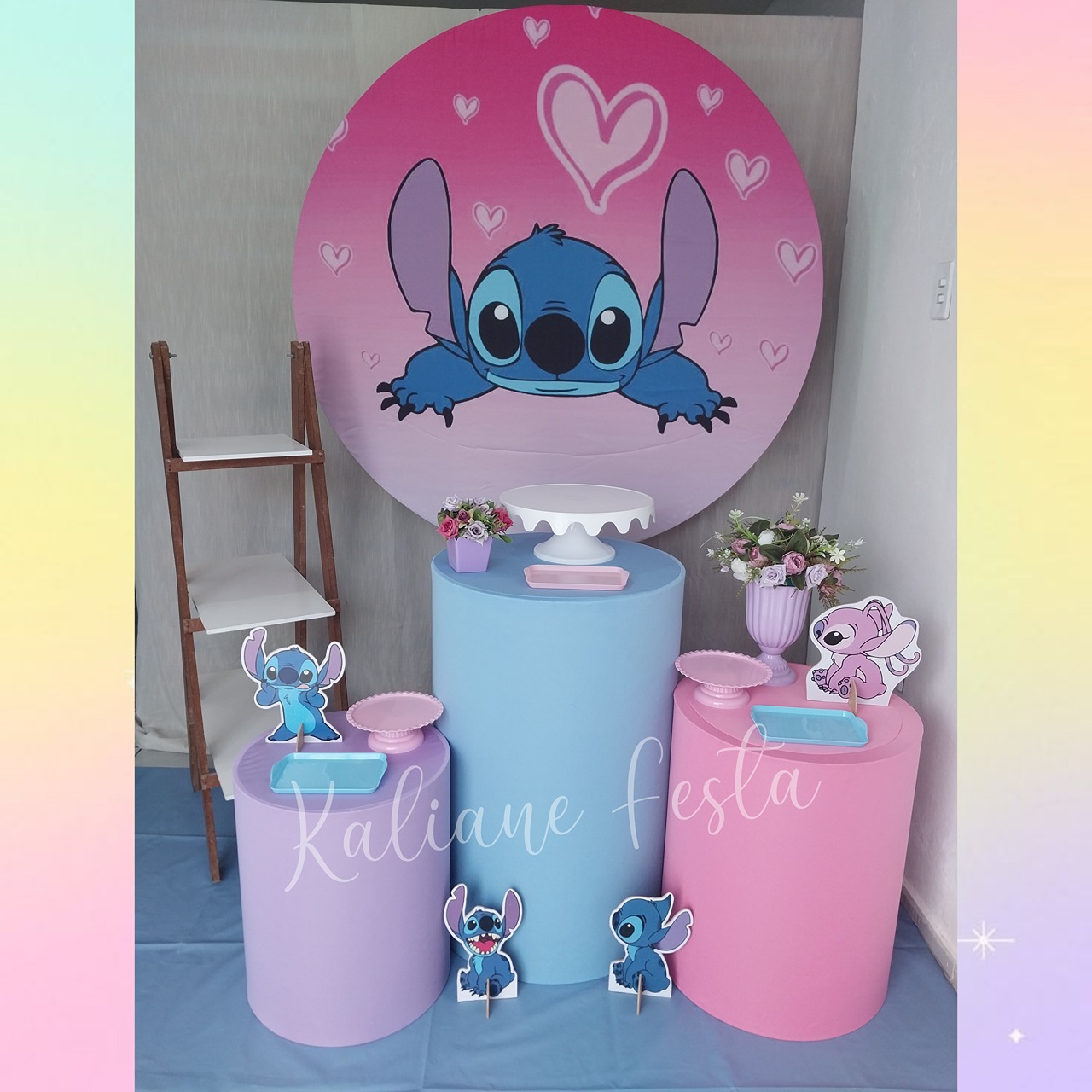  Stitch - Kit Prata - Kaliane Festa Pegue e Monte