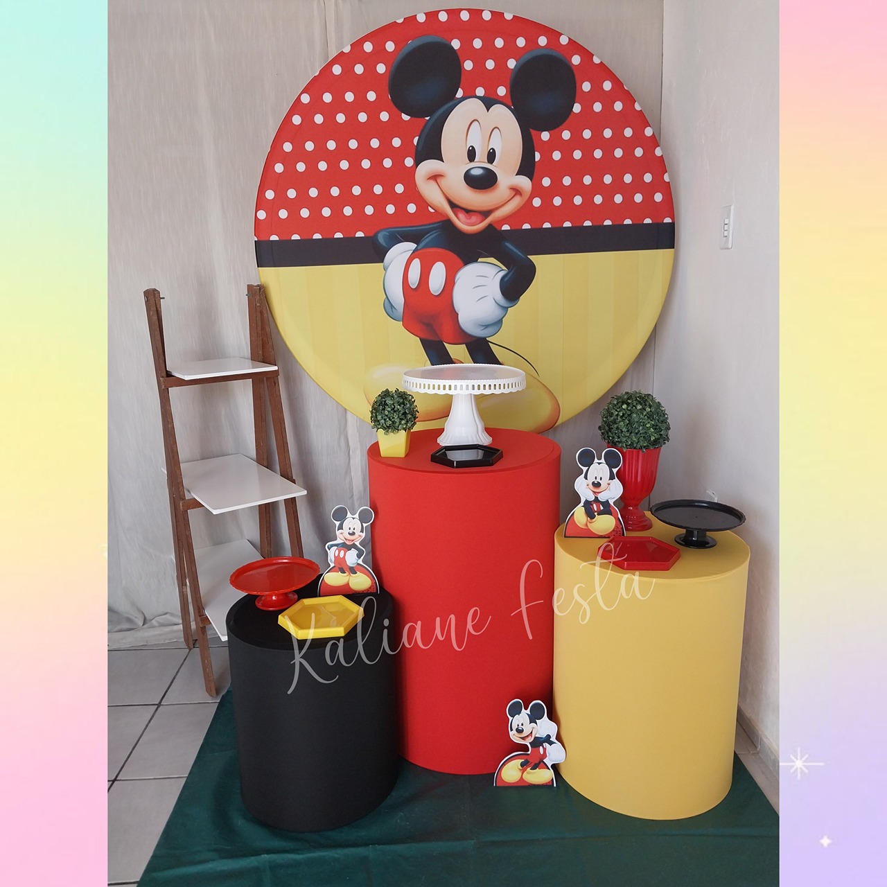  Mickey - Kit Prata - Kaliane Festa Pegue e Monte