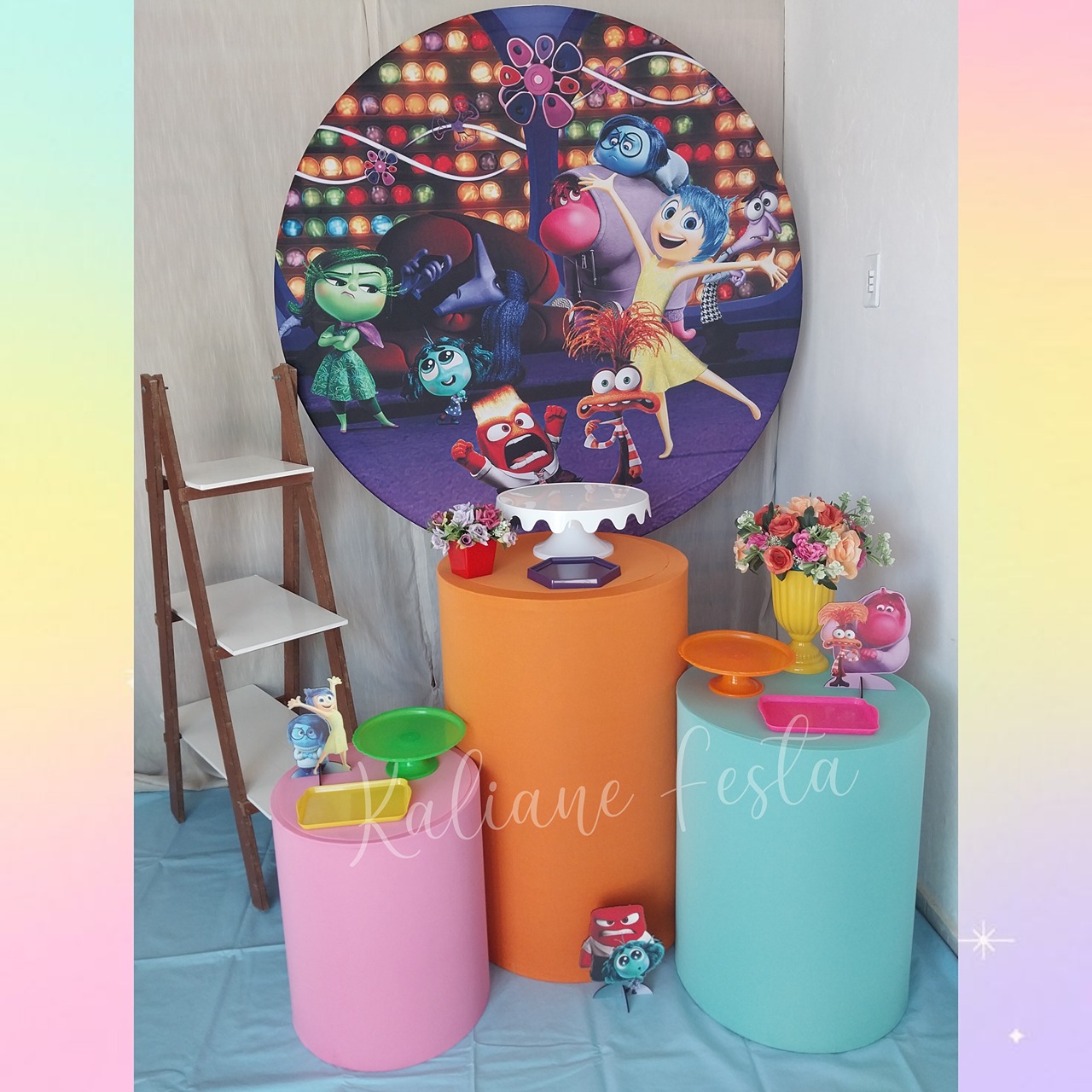 Divertidamente 2 Menina - Kit Prata - Kaliane Festa Pegue e Monte