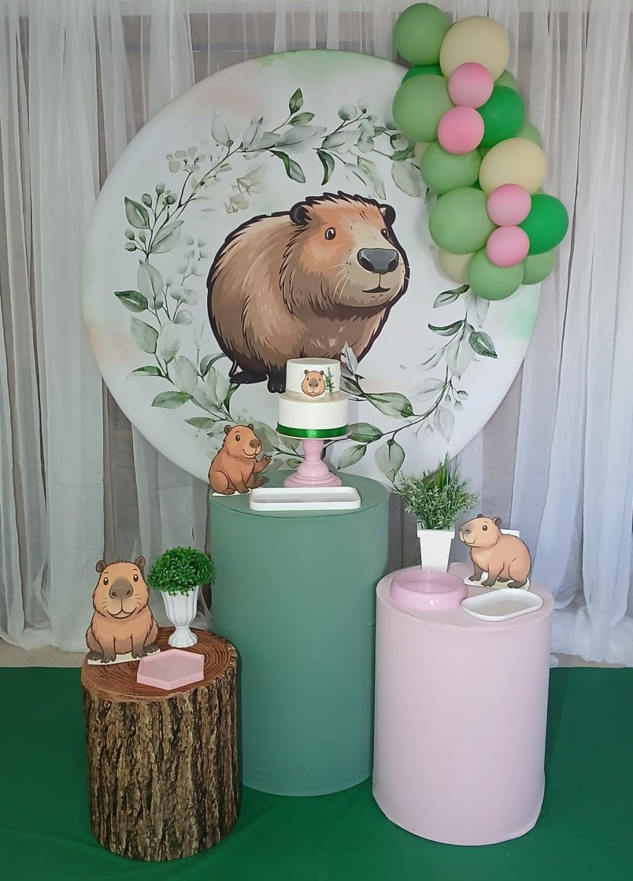 Kit Capivara Compacto -  Rosa - Guaiba Pegue e Monte 