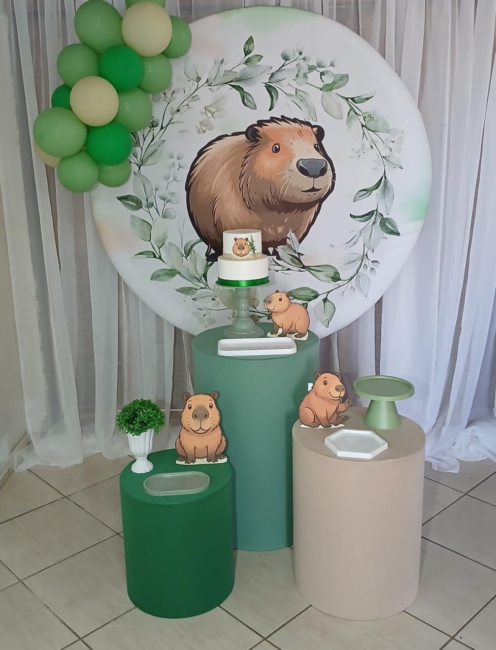Kit Capivara Compacto  Bege - Guaiba Pegue e Monte 