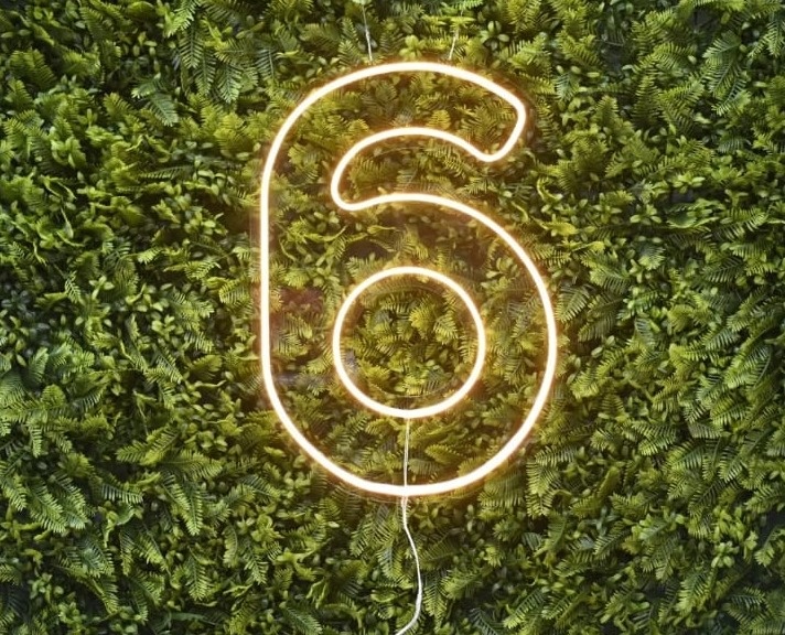 Numero 6 Led - 50Cm Frio - Guaiba Pegue e Monte 