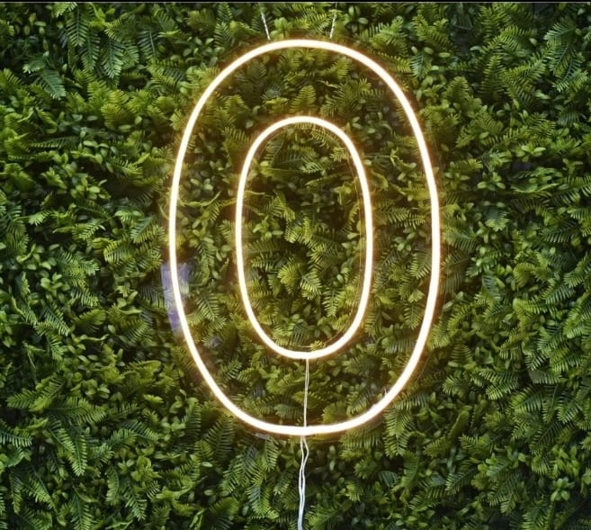 Numero 0 Led - 50Cm Frio - Guaiba Pegue e Monte 